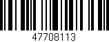 Código de barras (EAN, GTIN, SKU, ISBN): '47708113'