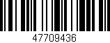 Código de barras (EAN, GTIN, SKU, ISBN): '47709436'
