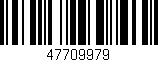 Código de barras (EAN, GTIN, SKU, ISBN): '47709979'