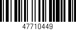 Código de barras (EAN, GTIN, SKU, ISBN): '47710449'