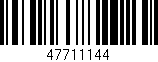 Código de barras (EAN, GTIN, SKU, ISBN): '47711144'