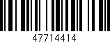 Código de barras (EAN, GTIN, SKU, ISBN): '47714414'