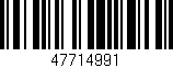 Código de barras (EAN, GTIN, SKU, ISBN): '47714991'