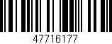 Código de barras (EAN, GTIN, SKU, ISBN): '47716177'