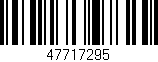 Código de barras (EAN, GTIN, SKU, ISBN): '47717295'