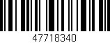 Código de barras (EAN, GTIN, SKU, ISBN): '47718340'