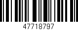 Código de barras (EAN, GTIN, SKU, ISBN): '47718797'