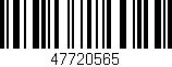 Código de barras (EAN, GTIN, SKU, ISBN): '47720565'