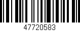 Código de barras (EAN, GTIN, SKU, ISBN): '47720583'