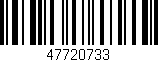 Código de barras (EAN, GTIN, SKU, ISBN): '47720733'