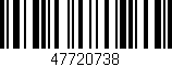 Código de barras (EAN, GTIN, SKU, ISBN): '47720738'