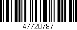 Código de barras (EAN, GTIN, SKU, ISBN): '47720787'
