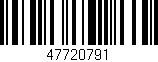 Código de barras (EAN, GTIN, SKU, ISBN): '47720791'