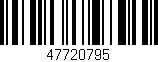 Código de barras (EAN, GTIN, SKU, ISBN): '47720795'