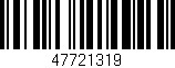 Código de barras (EAN, GTIN, SKU, ISBN): '47721319'