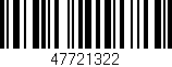 Código de barras (EAN, GTIN, SKU, ISBN): '47721322'