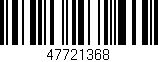 Código de barras (EAN, GTIN, SKU, ISBN): '47721368'