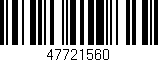Código de barras (EAN, GTIN, SKU, ISBN): '47721560'