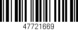 Código de barras (EAN, GTIN, SKU, ISBN): '47721669'