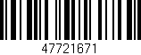 Código de barras (EAN, GTIN, SKU, ISBN): '47721671'