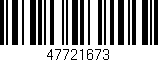 Código de barras (EAN, GTIN, SKU, ISBN): '47721673'