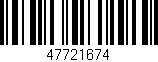 Código de barras (EAN, GTIN, SKU, ISBN): '47721674'