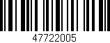 Código de barras (EAN, GTIN, SKU, ISBN): '47722005'