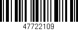 Código de barras (EAN, GTIN, SKU, ISBN): '47722109'