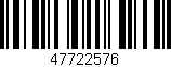 Código de barras (EAN, GTIN, SKU, ISBN): '47722576'