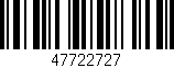 Código de barras (EAN, GTIN, SKU, ISBN): '47722727'