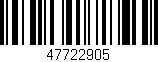 Código de barras (EAN, GTIN, SKU, ISBN): '47722905'