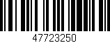 Código de barras (EAN, GTIN, SKU, ISBN): '47723250'