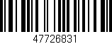 Código de barras (EAN, GTIN, SKU, ISBN): '47726831'