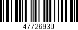 Código de barras (EAN, GTIN, SKU, ISBN): '47726930'