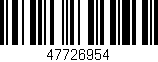 Código de barras (EAN, GTIN, SKU, ISBN): '47726954'