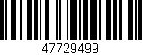 Código de barras (EAN, GTIN, SKU, ISBN): '47729499'