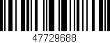 Código de barras (EAN, GTIN, SKU, ISBN): '47729688'