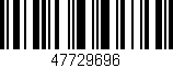 Código de barras (EAN, GTIN, SKU, ISBN): '47729696'