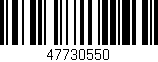 Código de barras (EAN, GTIN, SKU, ISBN): '47730550'