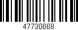 Código de barras (EAN, GTIN, SKU, ISBN): '47730668'
