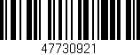 Código de barras (EAN, GTIN, SKU, ISBN): '47730921'