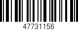 Código de barras (EAN, GTIN, SKU, ISBN): '47731156'