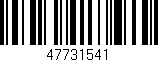 Código de barras (EAN, GTIN, SKU, ISBN): '47731541'