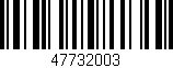 Código de barras (EAN, GTIN, SKU, ISBN): '47732003'