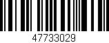 Código de barras (EAN, GTIN, SKU, ISBN): '47733029'
