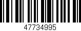 Código de barras (EAN, GTIN, SKU, ISBN): '47734995'