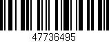 Código de barras (EAN, GTIN, SKU, ISBN): '47736495'