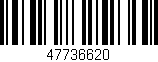 Código de barras (EAN, GTIN, SKU, ISBN): '47736620'