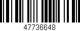 Código de barras (EAN, GTIN, SKU, ISBN): '47736648'