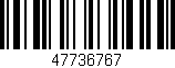 Código de barras (EAN, GTIN, SKU, ISBN): '47736767'